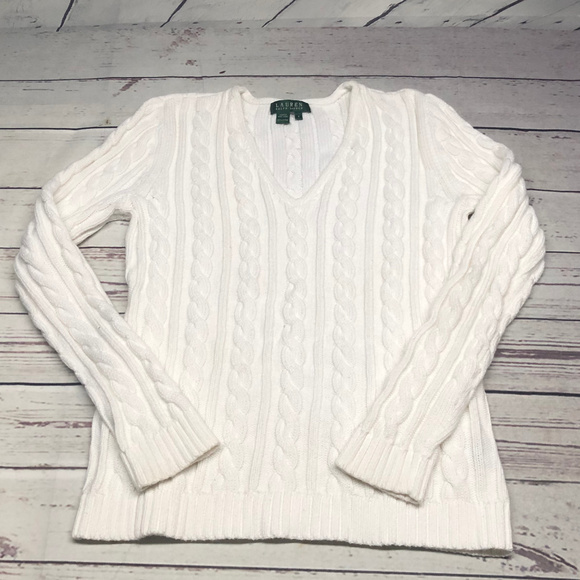 ralph lauren white sweater women's